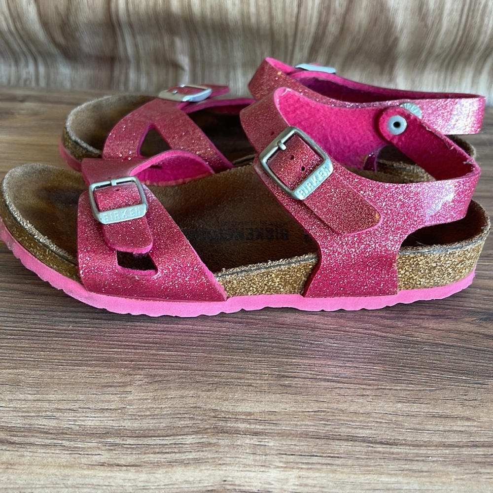 Pre-owned Pink Glitter Kids Sandals 32 size - Picture 2 of 13